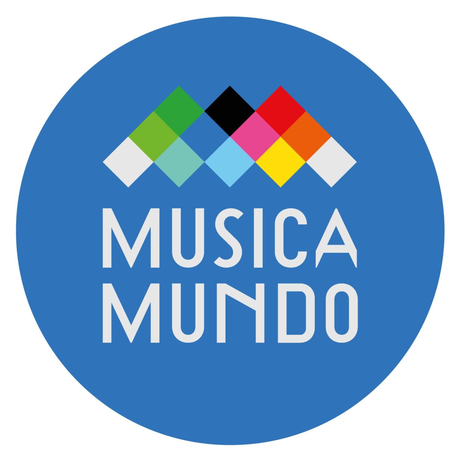 Grafisch ontwerp van een button voor Musica Mundo festival door studio ddo in Amersfoort